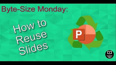 How to to quickly reuse slides