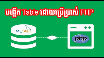 how to Create table to MySQL with PHP Code | របៀបបង្កើត Table ដោយប្រើប្រាស់កូដ PHP
