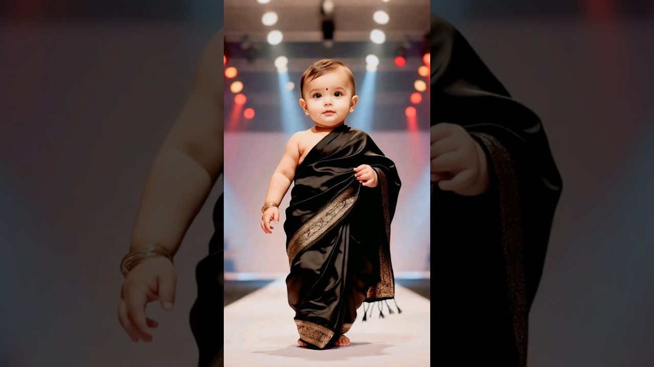 Baby Saree Fashion Show | Cute Saree Dress Ideas | Family Entertainment 