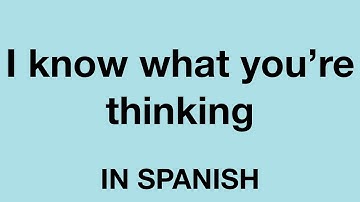 How To Say (I know what you