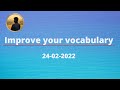 Improve your vocabulary  learn english new words subash k