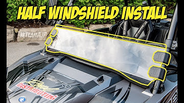 How to: Half 1/2 Windshield Installation - Polaris RZR XP Turbo - #TeamAJP