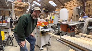 Woodmizer MP220 ‘Ripsaw’ and thickness planer making blanks for the Woodmizer MP360 4 sider