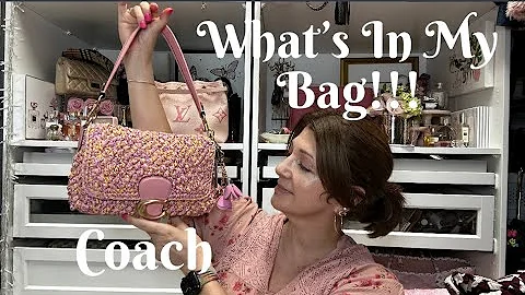 WHAT'S IN MY SOFT COACH STRAW TABBY BAG 2023 | Yoshea Lux