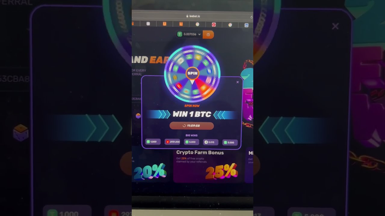 new spin to win feature on leebet.io