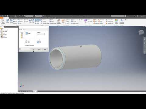 Inventor 2019 - Tutorial  6: 3D Modelling a Gudgeon Pin