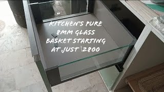 8mm pure Glass Innotech Basket for kitchen || Available in Hettich, Hafele, Rokane || KitchenBucks screenshot 2
