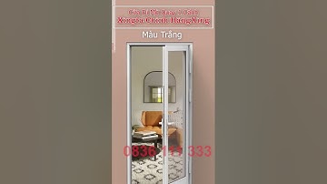 Cửa đi mở quay 1 cánh Xingfa Quảng Đông tem đỏ màu trắng ngà bản lề 4D