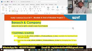 Shelly Cashman Excel 2019  Module 8 End of Module Project 1 | Barasch & Company