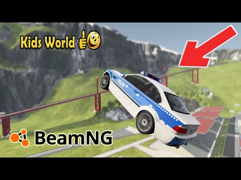ტრამპლინიდან ხტომა მანქანებით BeamNG.drive ში