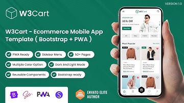 W3Cart - Ecommerce Mobile App Template ( Bootstrap + PWA ) #application #template