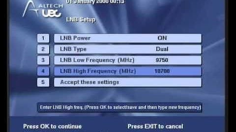 UEC DSD 4121 LNBF Change