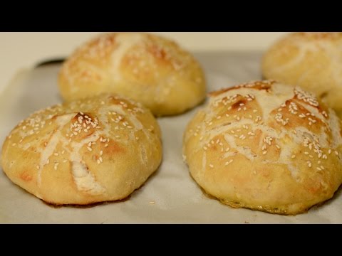 Pretzel Hamburger Bun Recipe / English Subtitles