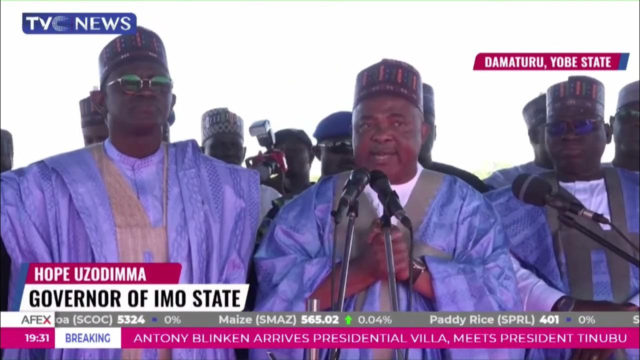 Abdullahi Ganduje, Gove Uzodinma Present At Yobe Party Campaign Flag Off