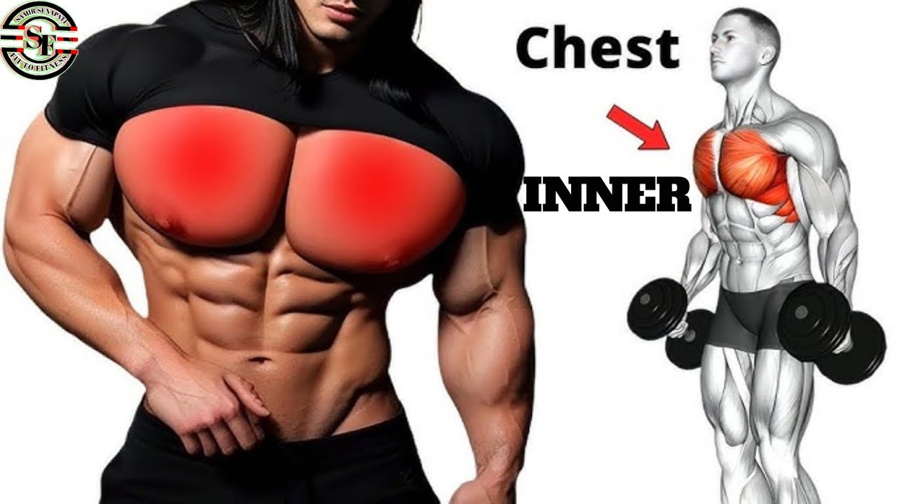 INNER CHEST WORKOUT:Best inner chest line chiseled - YouTube