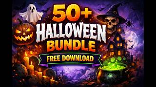 FREE 50+ Halloween Bundle 🎃 Printable Templates & Digital Downloads