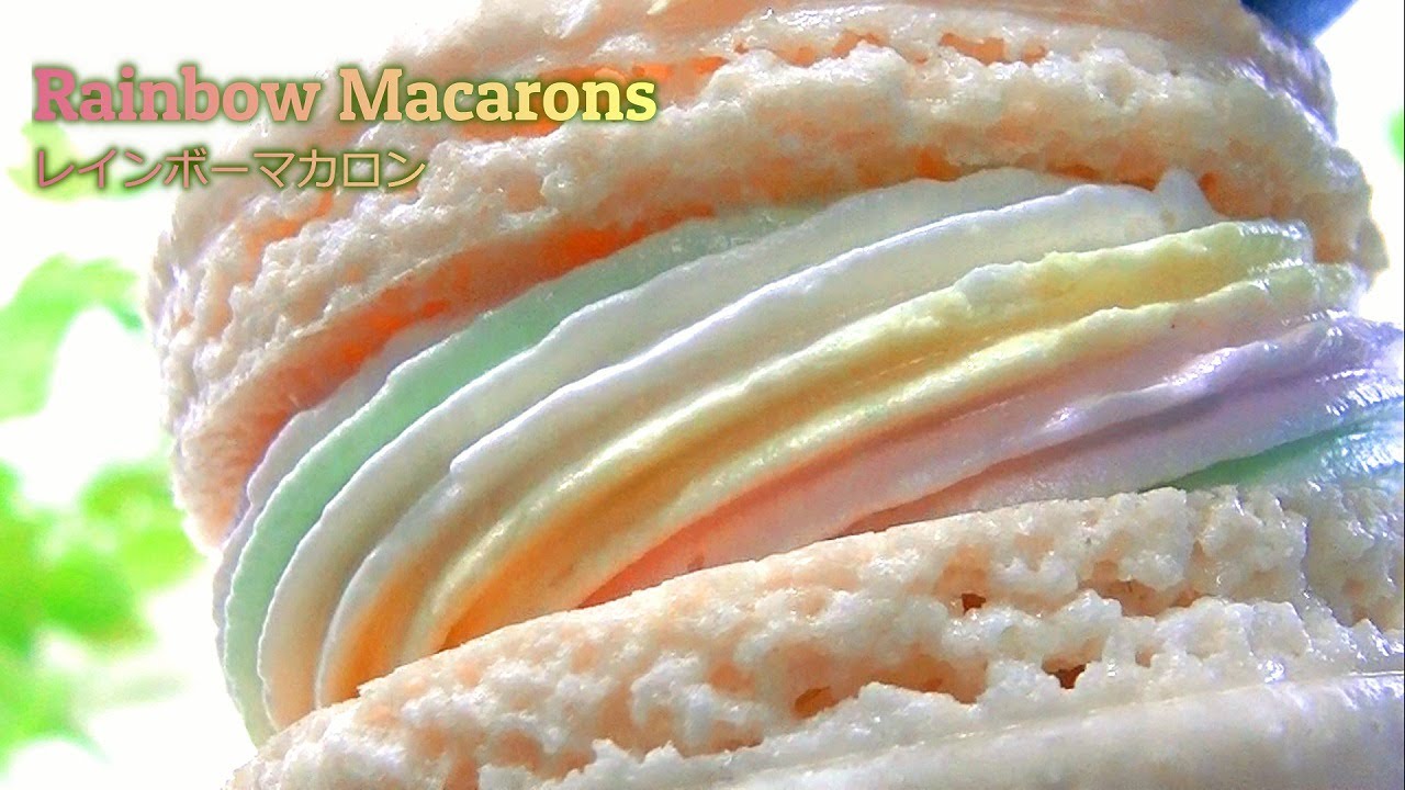 🌈Rainbow Macarons Recipe｜파스텔 레인보우마카롱｜# 129｜Sweets ch
