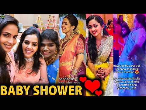 Archana வீட்டு விஷேசம் - செம குத்தாட்டம் போட்ட Archana & Nisha | Archana Sister Anita's Baby Shower