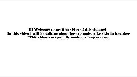 How to make kr skips in krunker edtior?