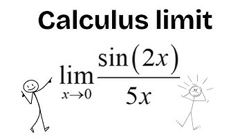 Solving Limit sin(2x)/5x | No explanation | Mathsdaily