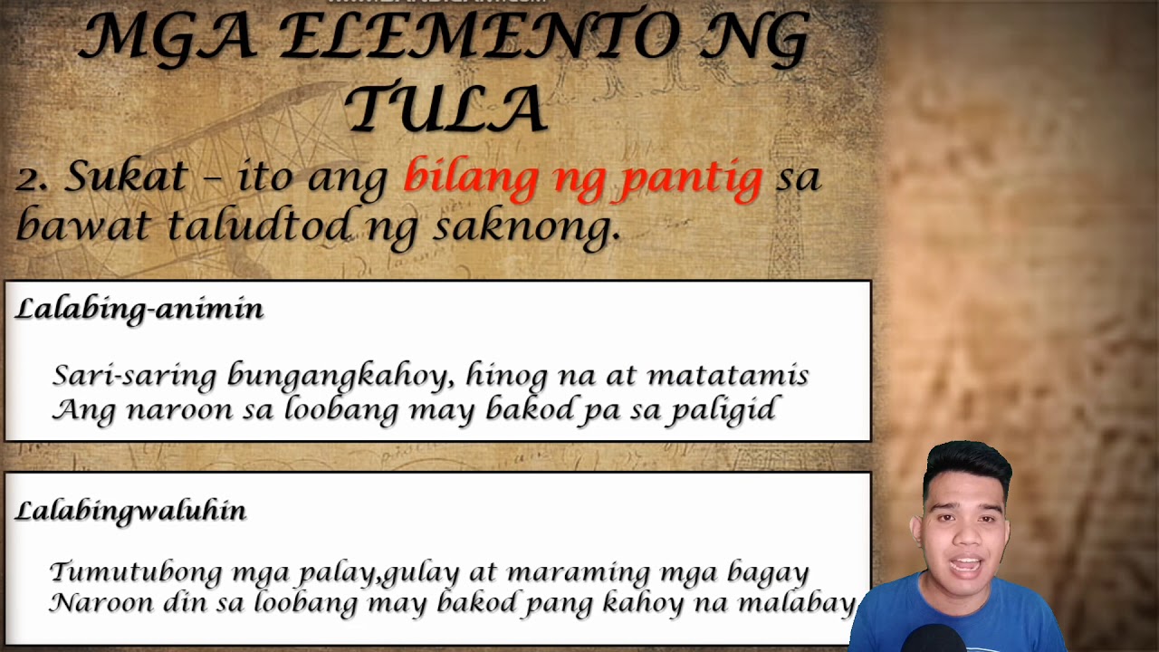 Ano Ang Elemento Ng Tula Ang Nakapaloob Dito