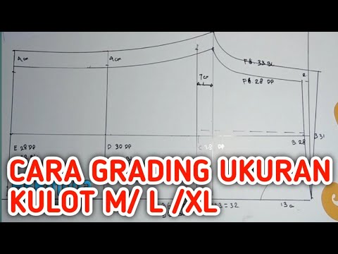 How to make M / L / XL culottes size chart