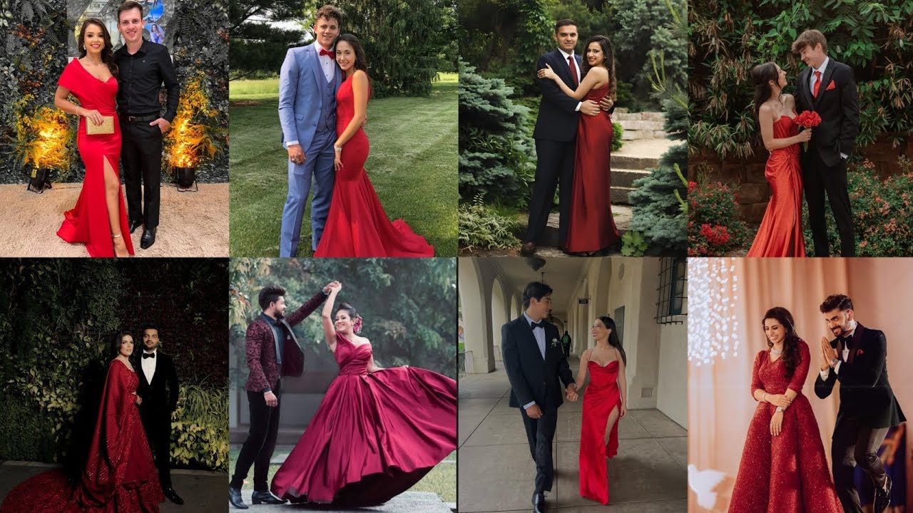 Couple ♥️ Red Western Outfit photos ✨ posses Ideas || Trending photoshoot poses Idea 