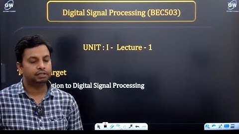 [BEC503 Digital Signal Processing][DSP UNIT-1]DSP U-1 Lec-1 