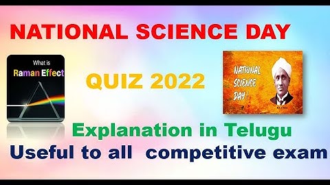 National Science day Quiz in english / CV Raman