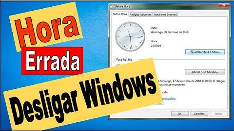 hora errada quando desliga computador PC notebook corrigir erro hora muda sozinho quando desliga