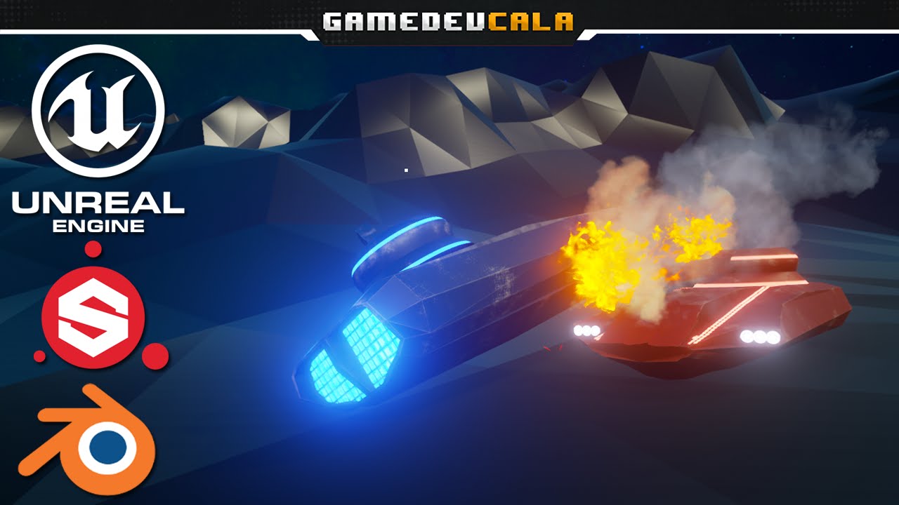 Hovertank Battle Game #1 with UE4, Blender, Substance Painter – Twitch Stream