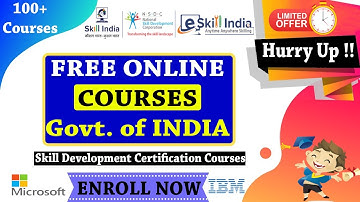 E Skill India NSDC Free Online Courses with Certificate - Govt of India Skill Development Courses