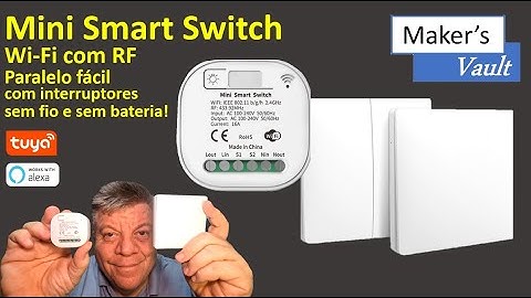 Mini Switch Wi-Fi + RF: Paralelo Fácil com Interruptores sem fio e sem Bateria – Use com Alexa!