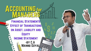 Financial Statements Part 2, Effect of Transactions on Asset, liability and Equity by CA Mannu Goyal