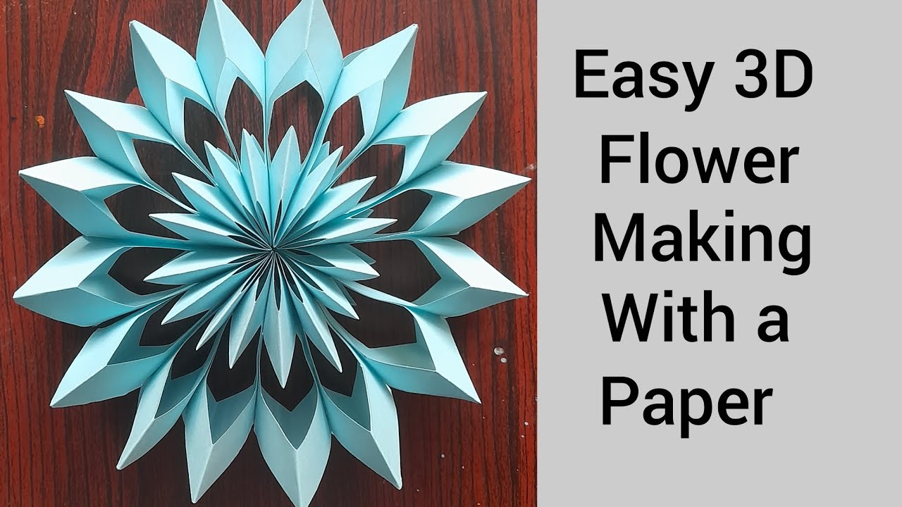 #beautiful and easy 3D flower 🌼 making with a paper 
