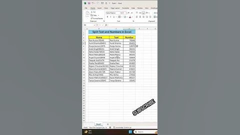 Split Text from Numbers in Excel in 1 Click! 🔥 | No Formula Mistake #focusinguide #shorts