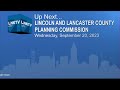 Lincoln - Lancaster County Planning Commission September 20, 2023
