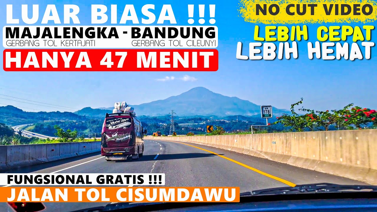 FULL TRIP MAJALENGKA - BANDUNG GAK BERASA ‼️ FULL PEMANDANGAN INDAH JALAN TOL CISUMDAWU