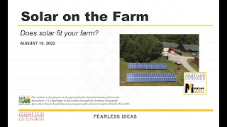 Solar On The Farm Webinar screenshot 4