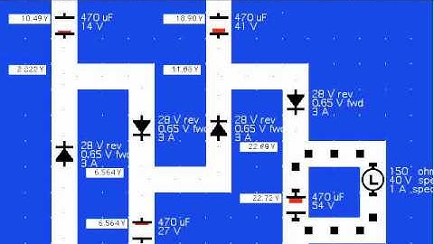 Half-wave parallel voltage quadrupler (Animated)