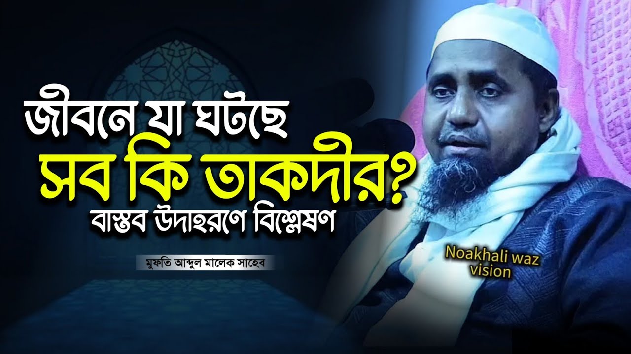 জীবনে যা ঘটছে সব কি তাকদীর? | বাস্তব উদাহরণে বিশ্লেষণ | মুফতি আব্দুল মালেক সাহেব | Mufti Abdul Malik