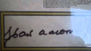 Authenticated Hank Aaron Signature