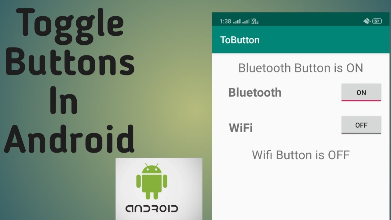 Lecture 11 Toggle Buttons In Android For Beginners |Implementation Of Toggle Button In Android