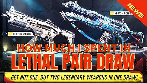 How much I Spent in Lethal Pair Fulldraw | See breakdown at the of the video | COD Mobile