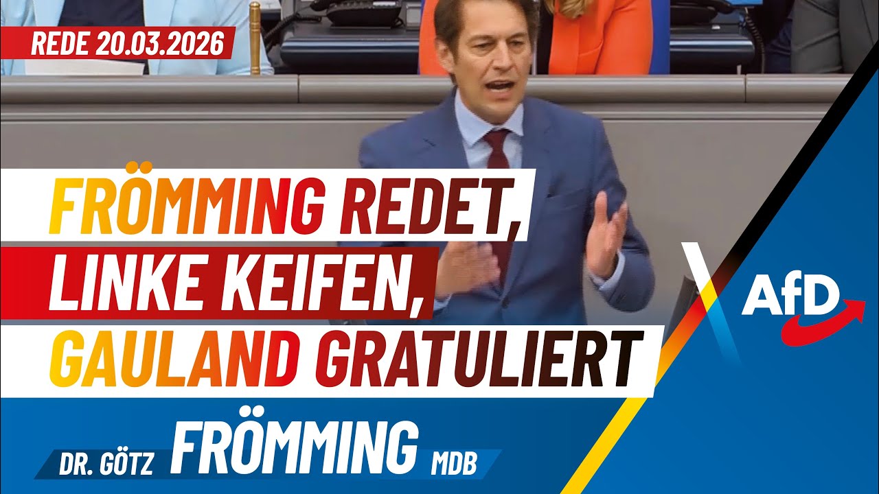 Frömming redet, Linke keifen, Gauland gratuliert
