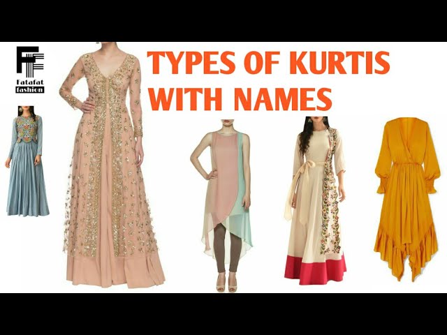 26 Types of Kurtis with their name | trendy girl neha - YouTube