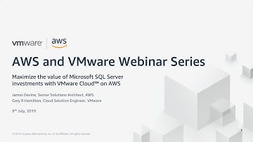 Modernize Your SQL Server Environment with VMware Cloud on AWS