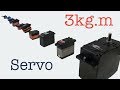 Different servo motors (from 35g to 3kg.m)