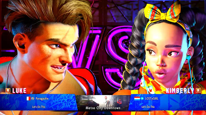 Playing Kimberly VS Luke (FUN Set!) - Street Fight...