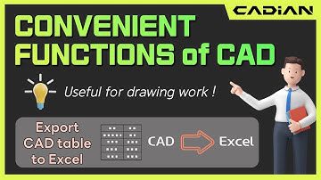 CAD(AutoCAD) Export CAD table to Excel / XTEXPORT - Convenient functions of CADian